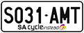 bike rack number plate